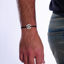 Classic White Gold Gear Cord Bracelet