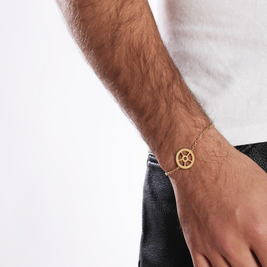 Classic Yellow Gold Gear Bracelet