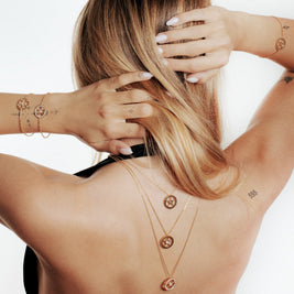 1 Diamond Yellow Gold Gear Necklace